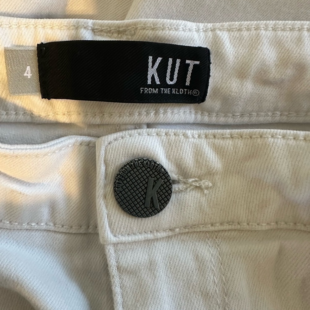 UEC👖KUT👖 from the cloth Connie High Rise Slim Fit Ankle Skinny White size 4 - Picture 5 of 7